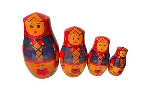 Vintage Matryoshka dolls USSR Nesting Dolls Set of 4